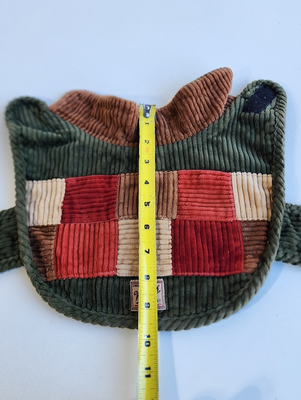 Woolrich Pet Dog Corduroy Patchwork Coat Vest Fall Winter Jacket OS - Picture 9 of 11